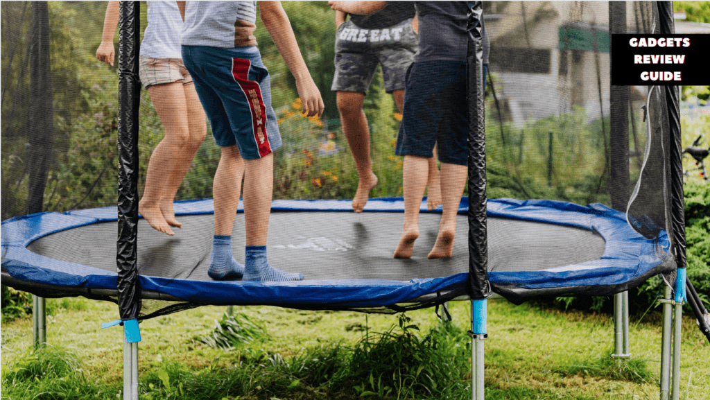 Outdoor Trampoline With an Enclosure
